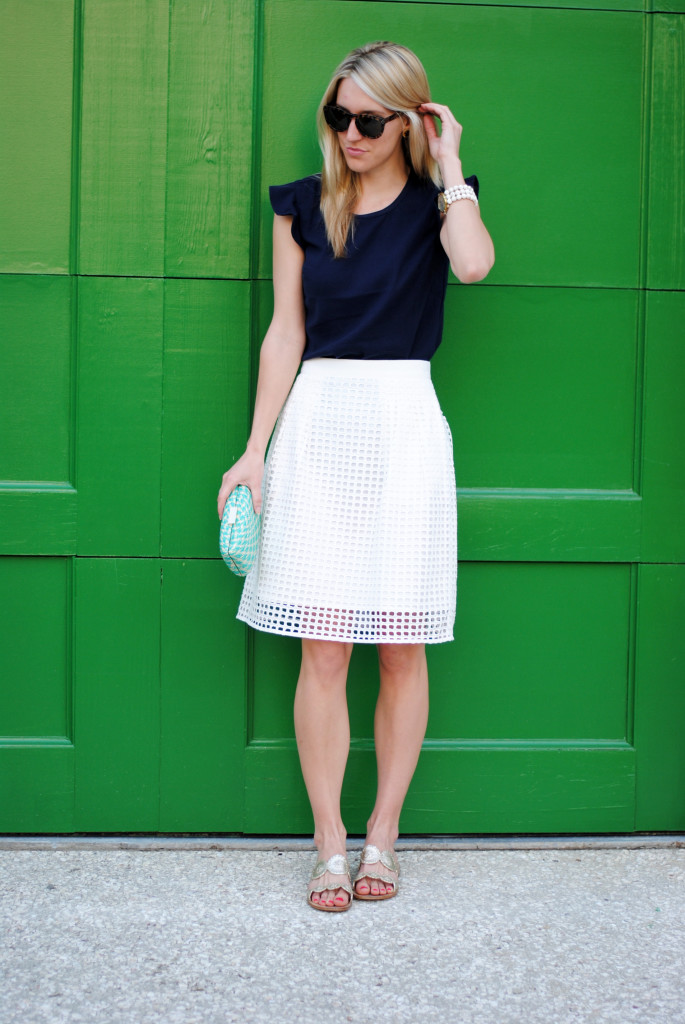 LOFT Eyelit skirt