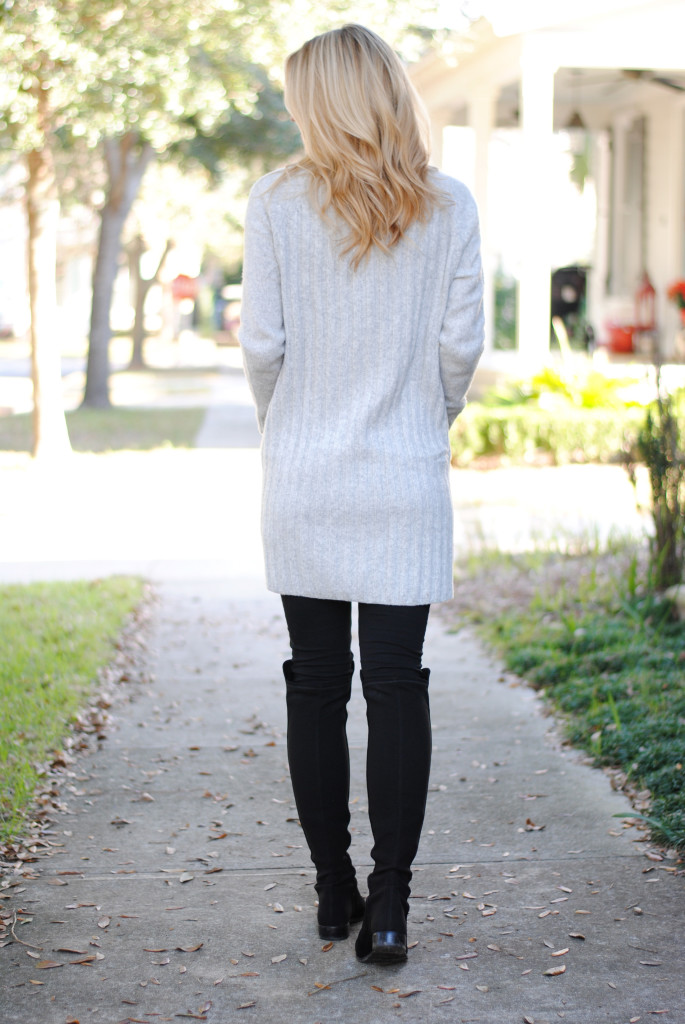 Long Sweater Over the Knee Boots