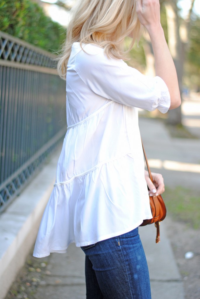 Chicwish Tiered White Blouse