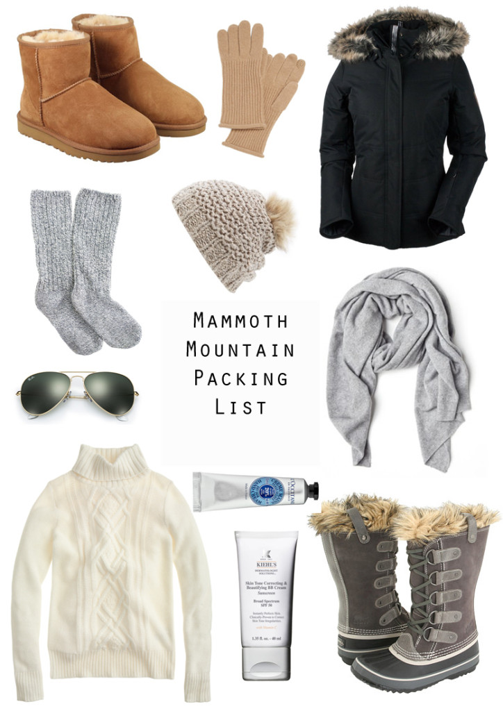 Mammoth Mountain Packing List