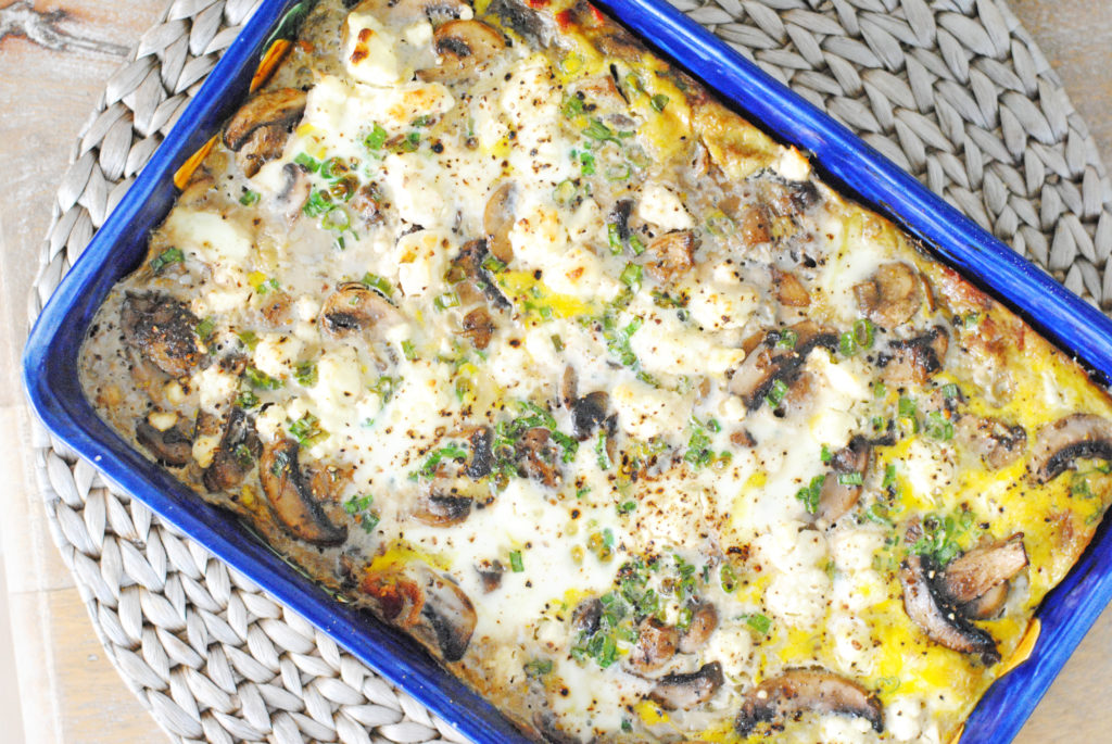 Mushroom Feta Baked Eggs