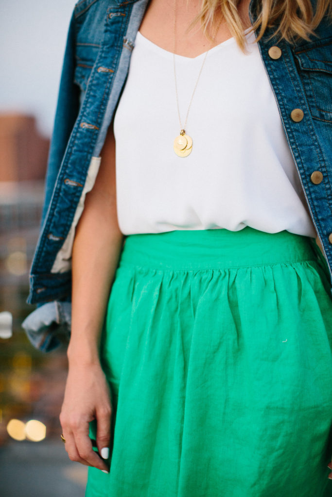 Long Gold Charm Necklace