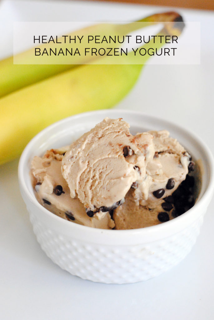 healthy peanut butter banana frozen yogurt