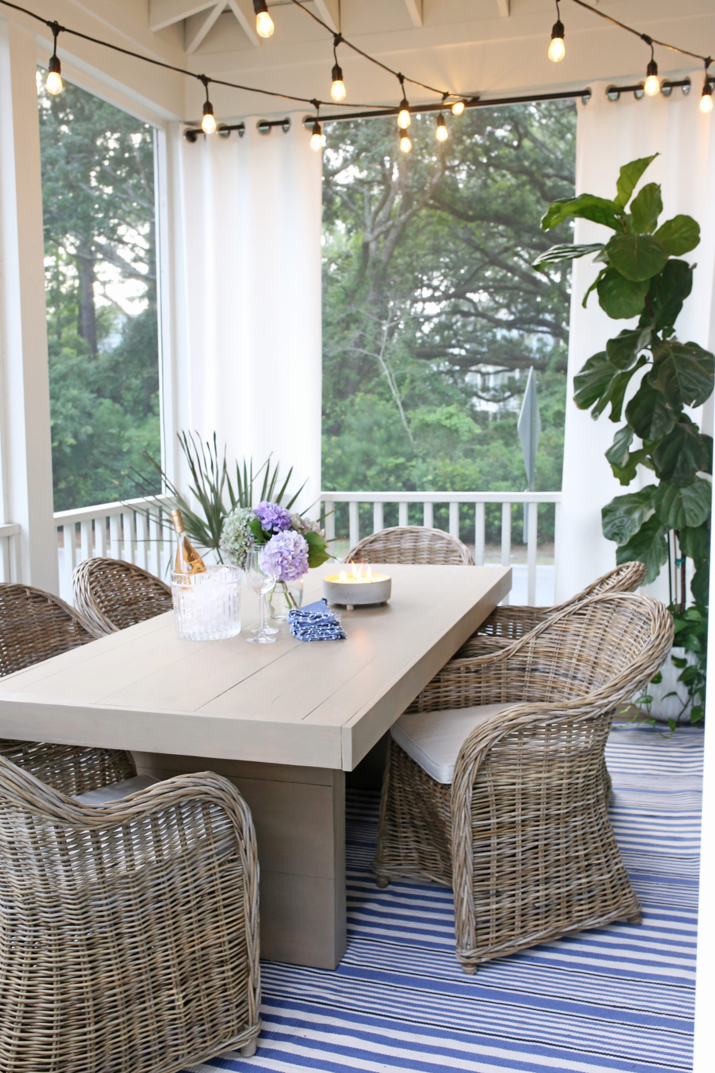 Screened Porch Wicker Furniture