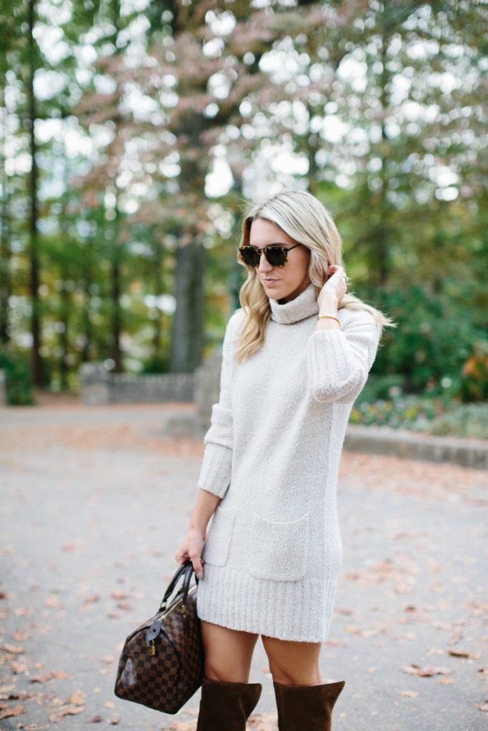 The Coziest Sweater Dress Outfit / Turquoise and Teale